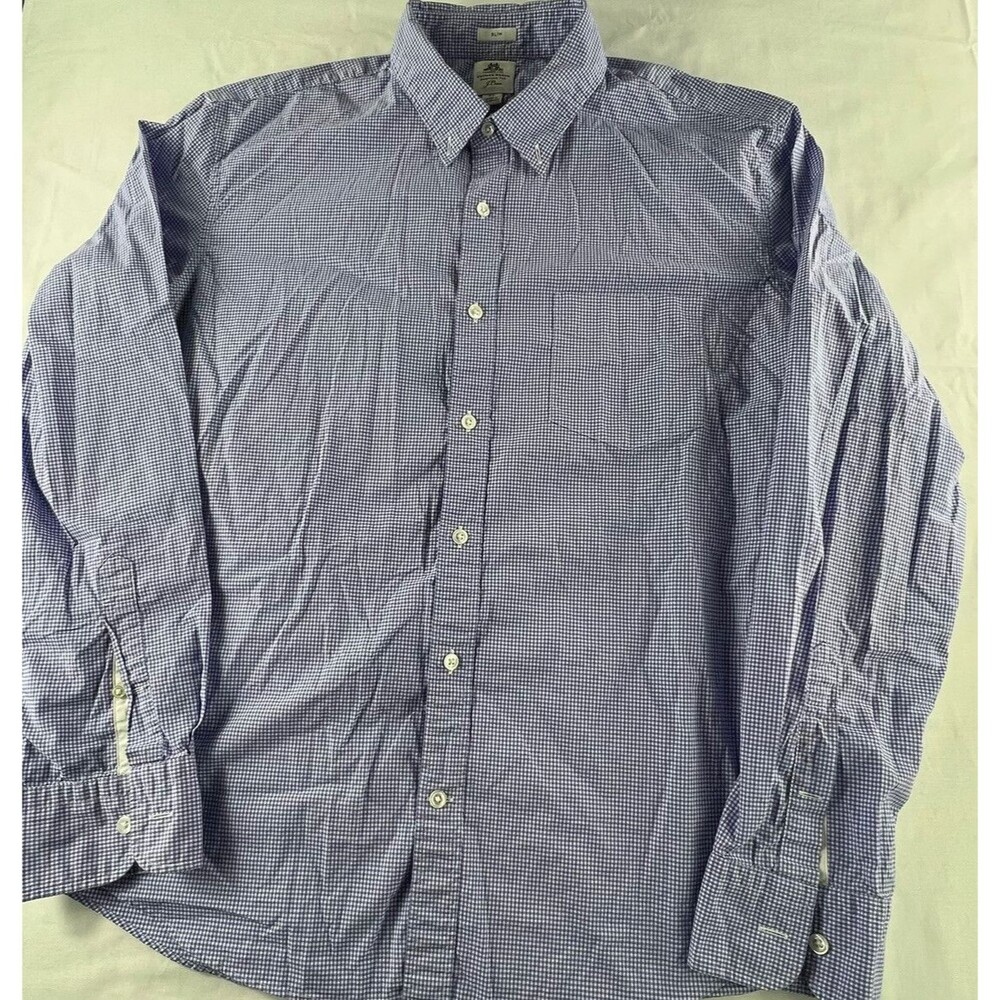 J Crew Thomas Masson Mens Slim Fit Check Long Sleeve Button Down Shirt XL